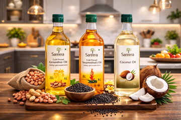 Sareera Cold Pressed Groundnut + Sesame(Gingelly) + Coconut Oil - 1 Ltr