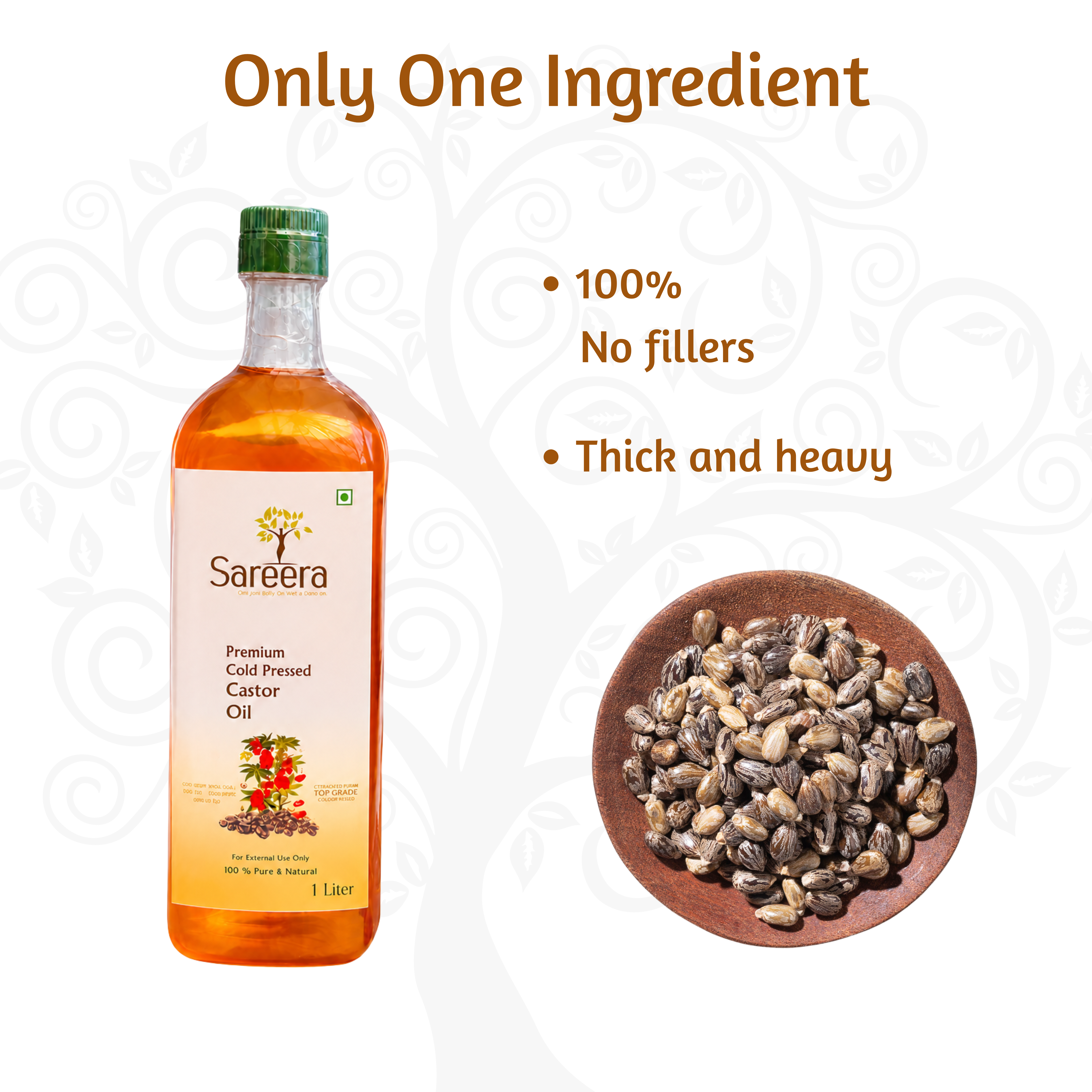 Sareera Cold Pressed Castor Seed Oil - 1 Ltr