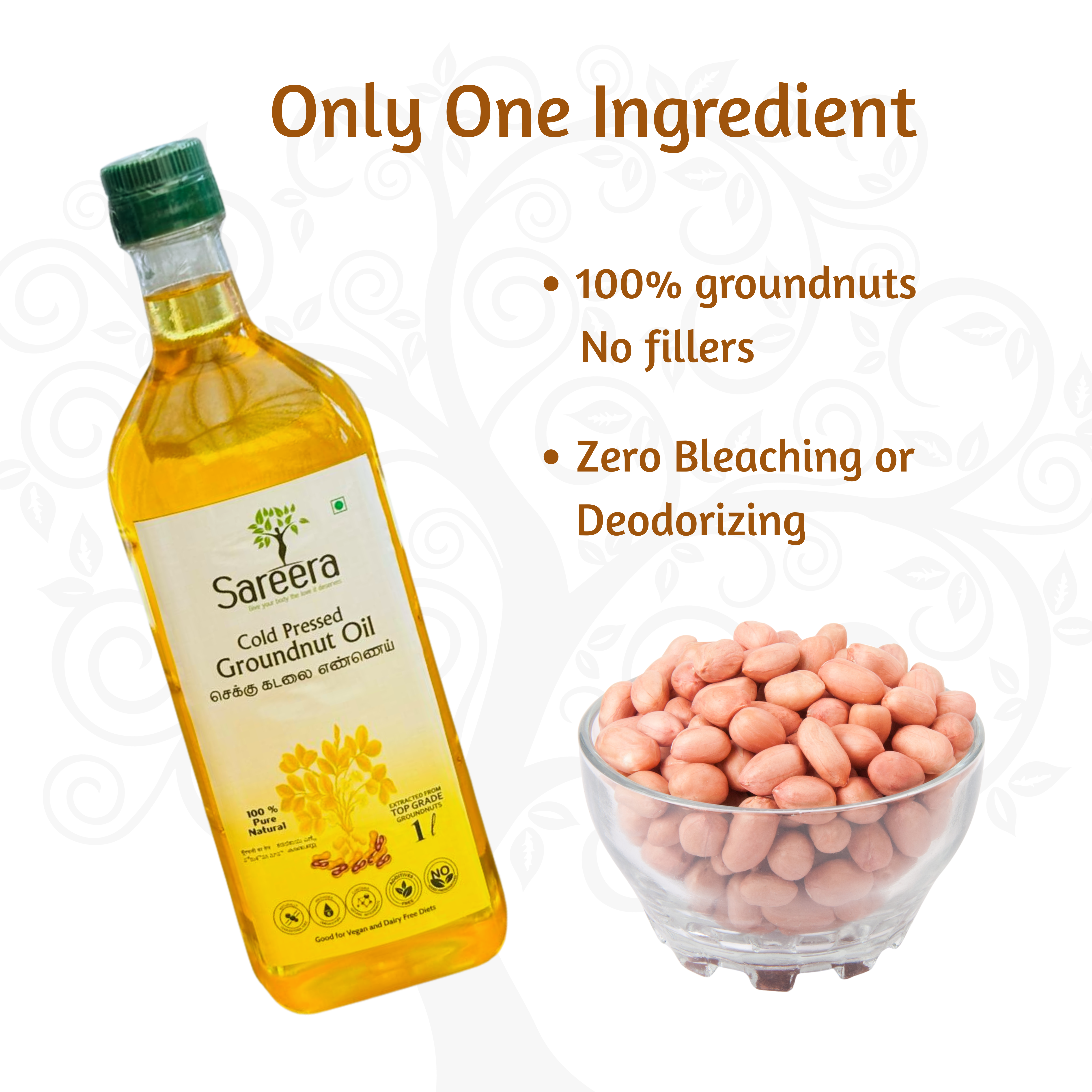 Sareera Cold Pressed Groundnut Oil - 1 Ltr
