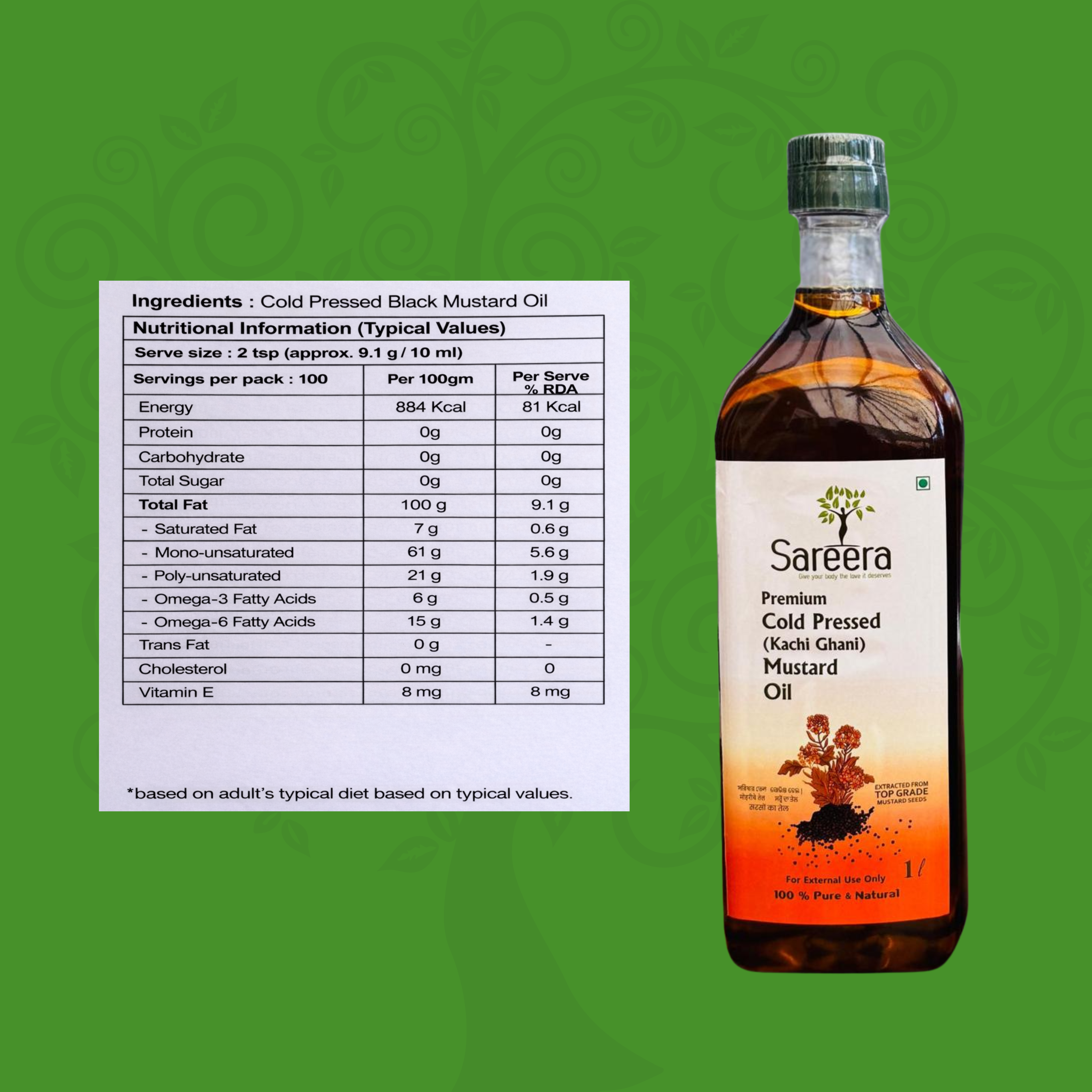 Sareera Cold Pressed Mustard Oil