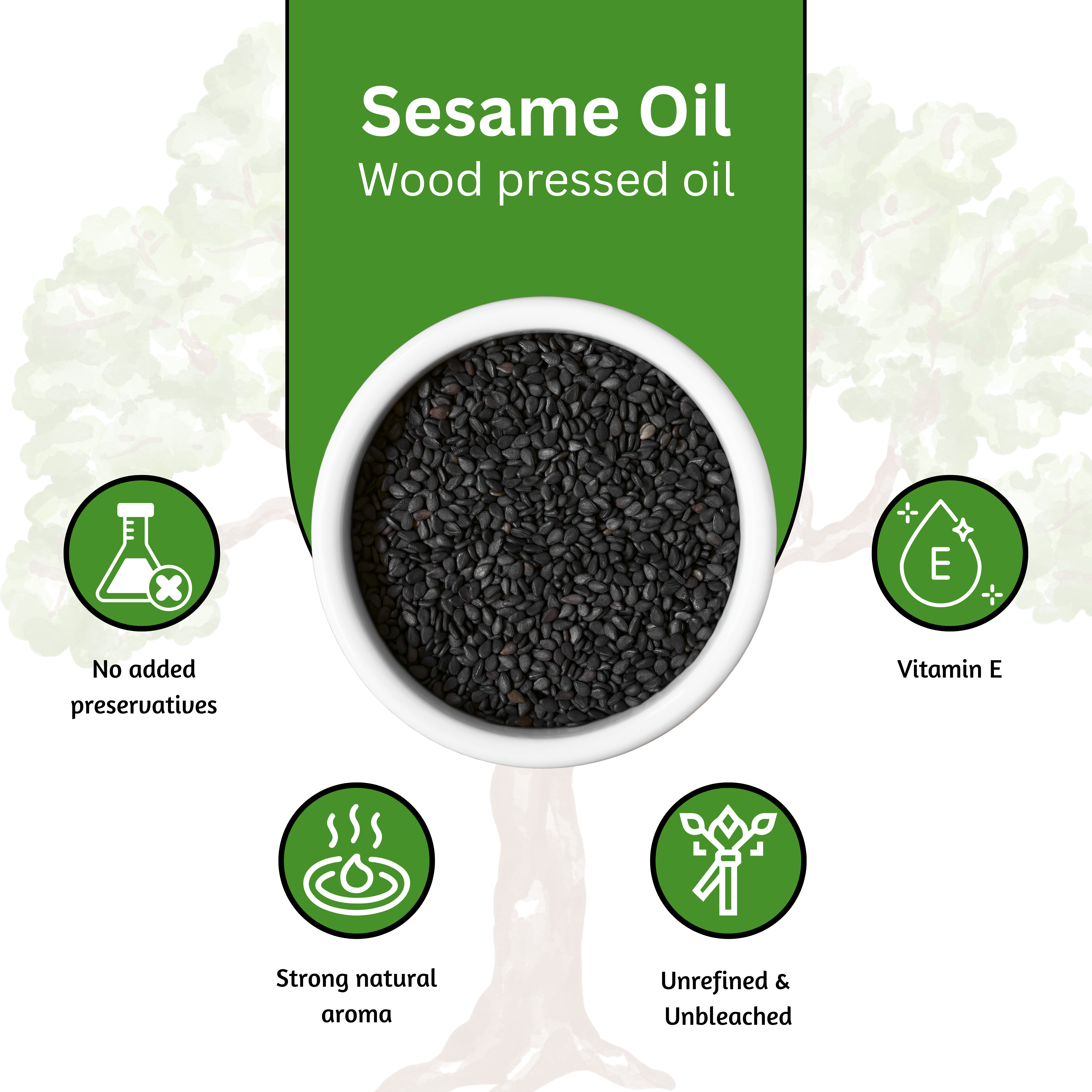 Sareera Wood Pressed Sesame(Gingelly) Oil - 5 Ltr