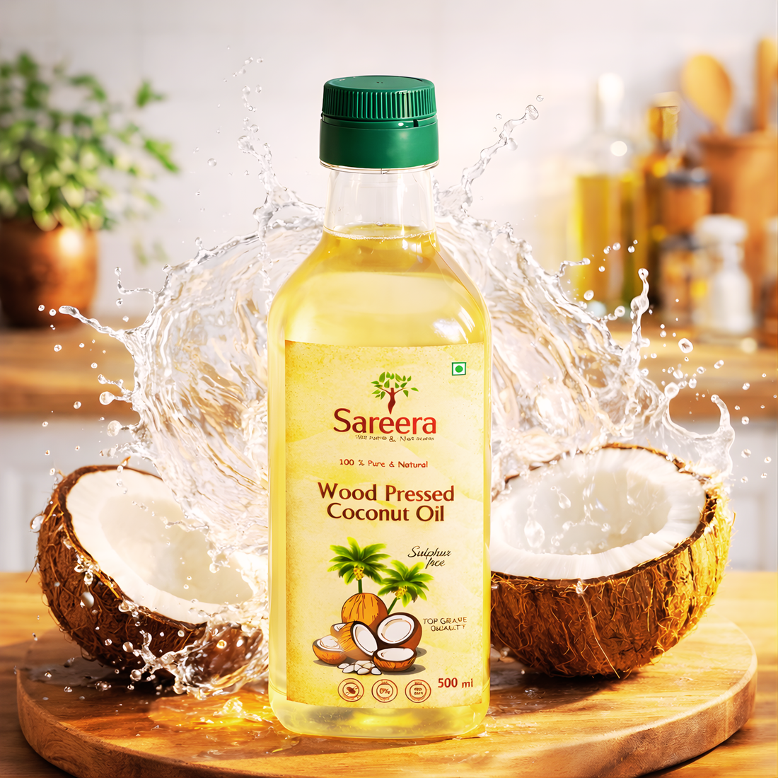 Sareera Wood Pressed Coconut Oil - 500 ML