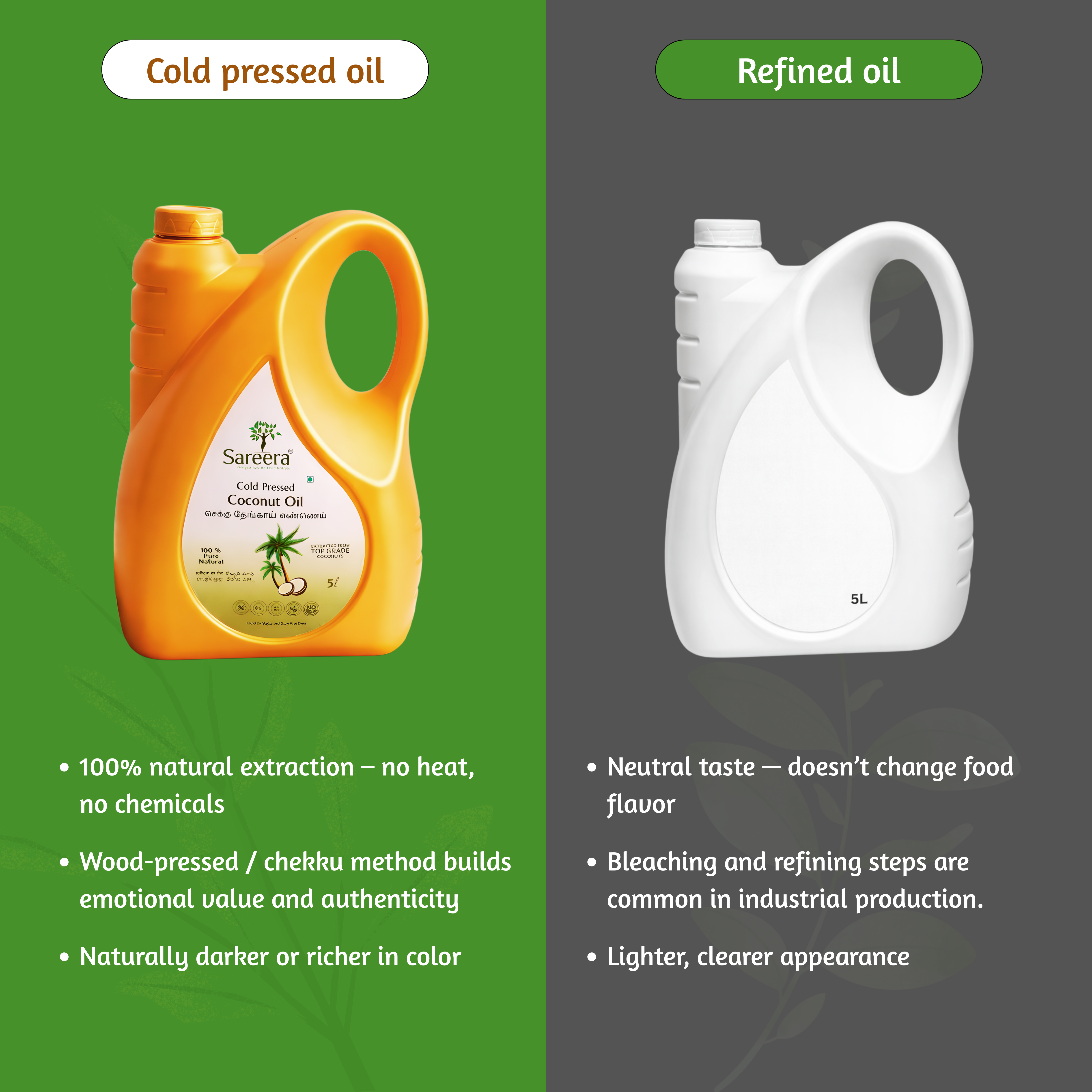 Sareera Cold Pressed Coconut Oil - 5 Ltr