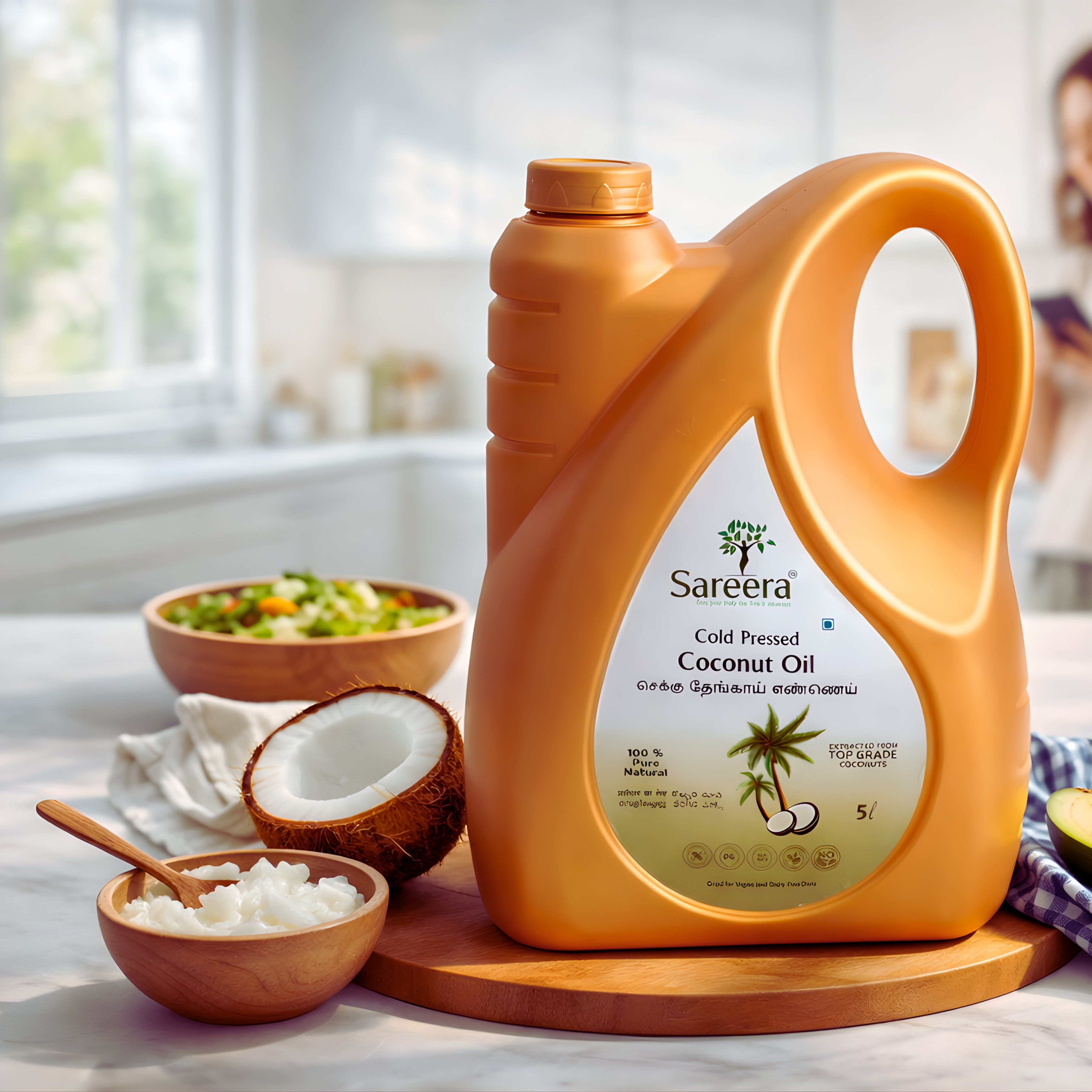 Sareera Cold Pressed Coconut Oil - 5 Ltr