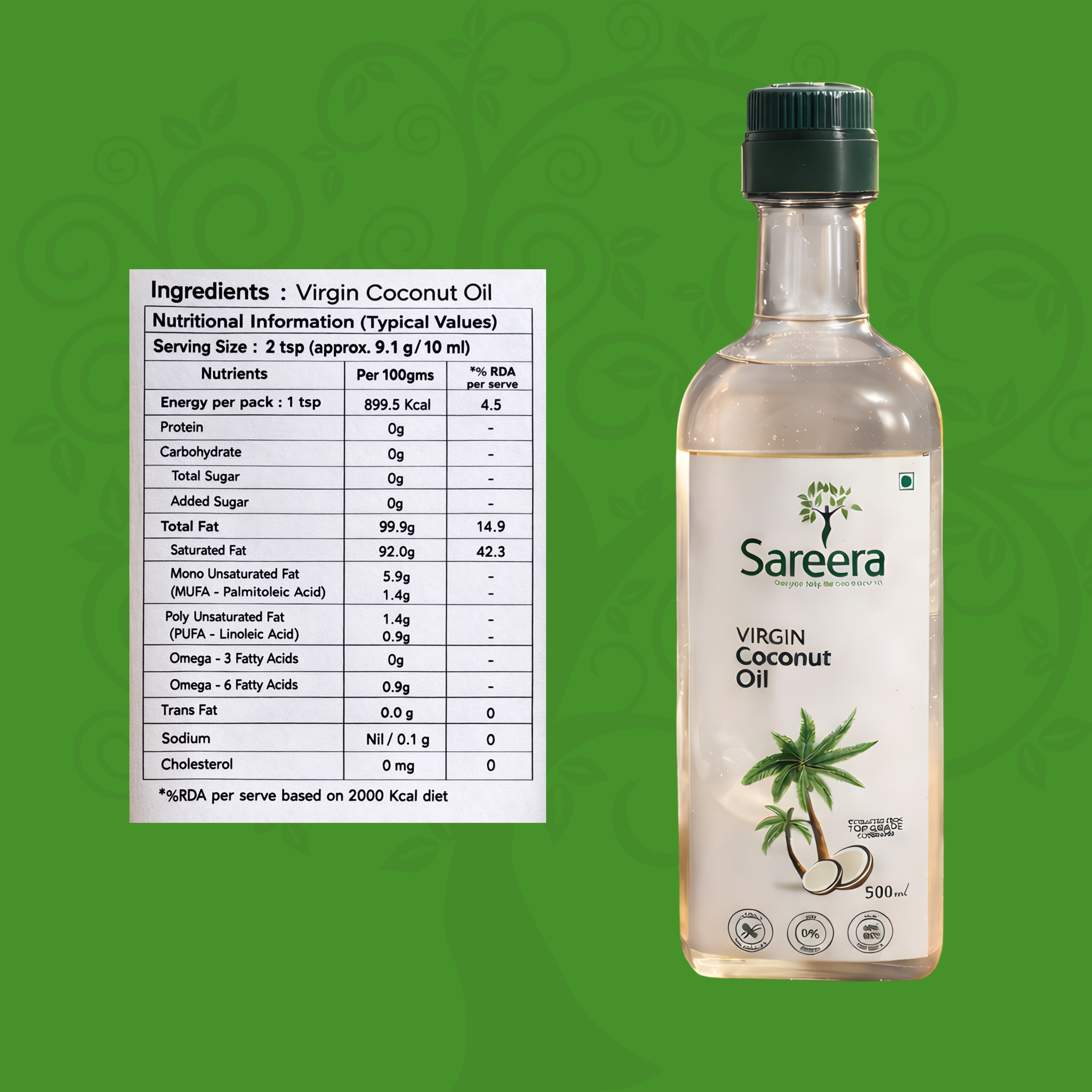 Sareera Virgin Coconut Oil - 500 ML