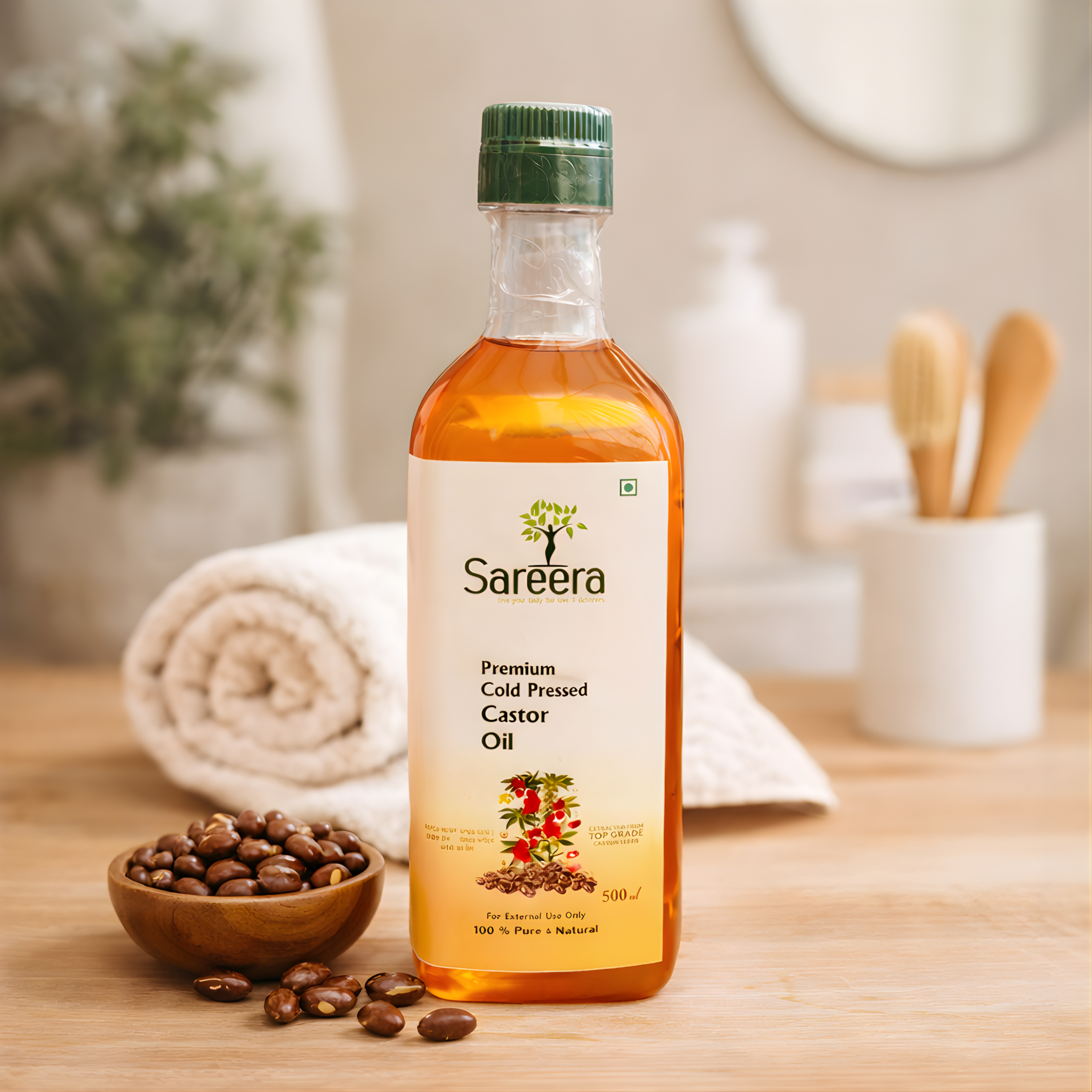 Sareera Cold Pressed Castor Seed Oil - 500 ML
