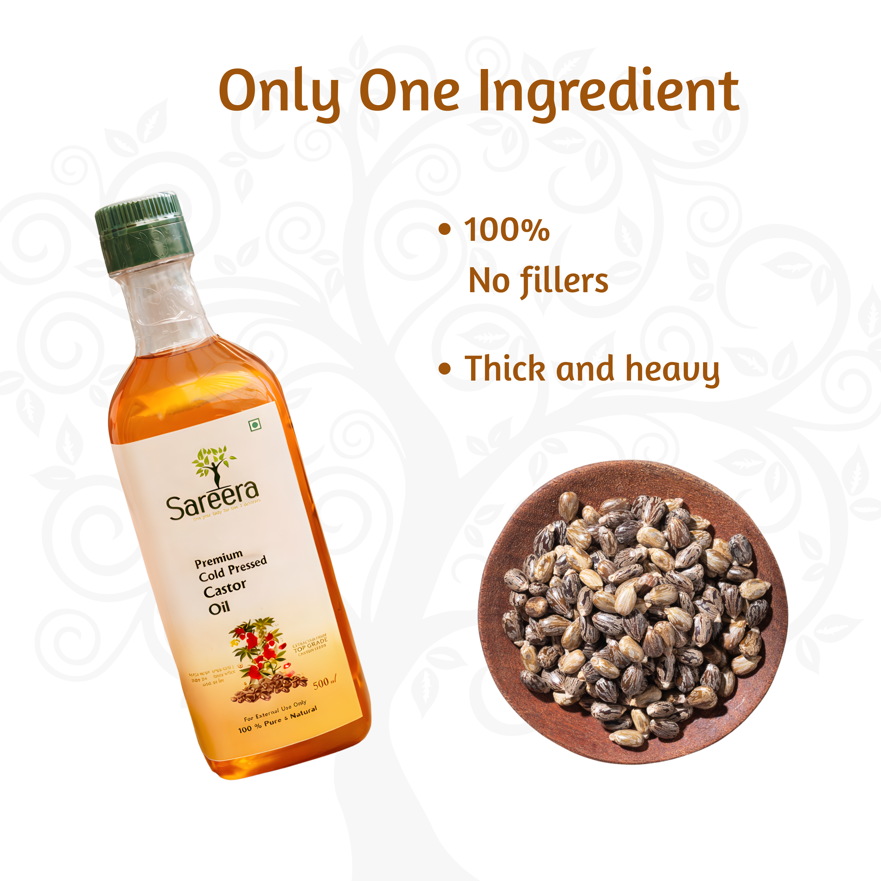 Sareera Cold Pressed Castor Seed Oil - 500 ML