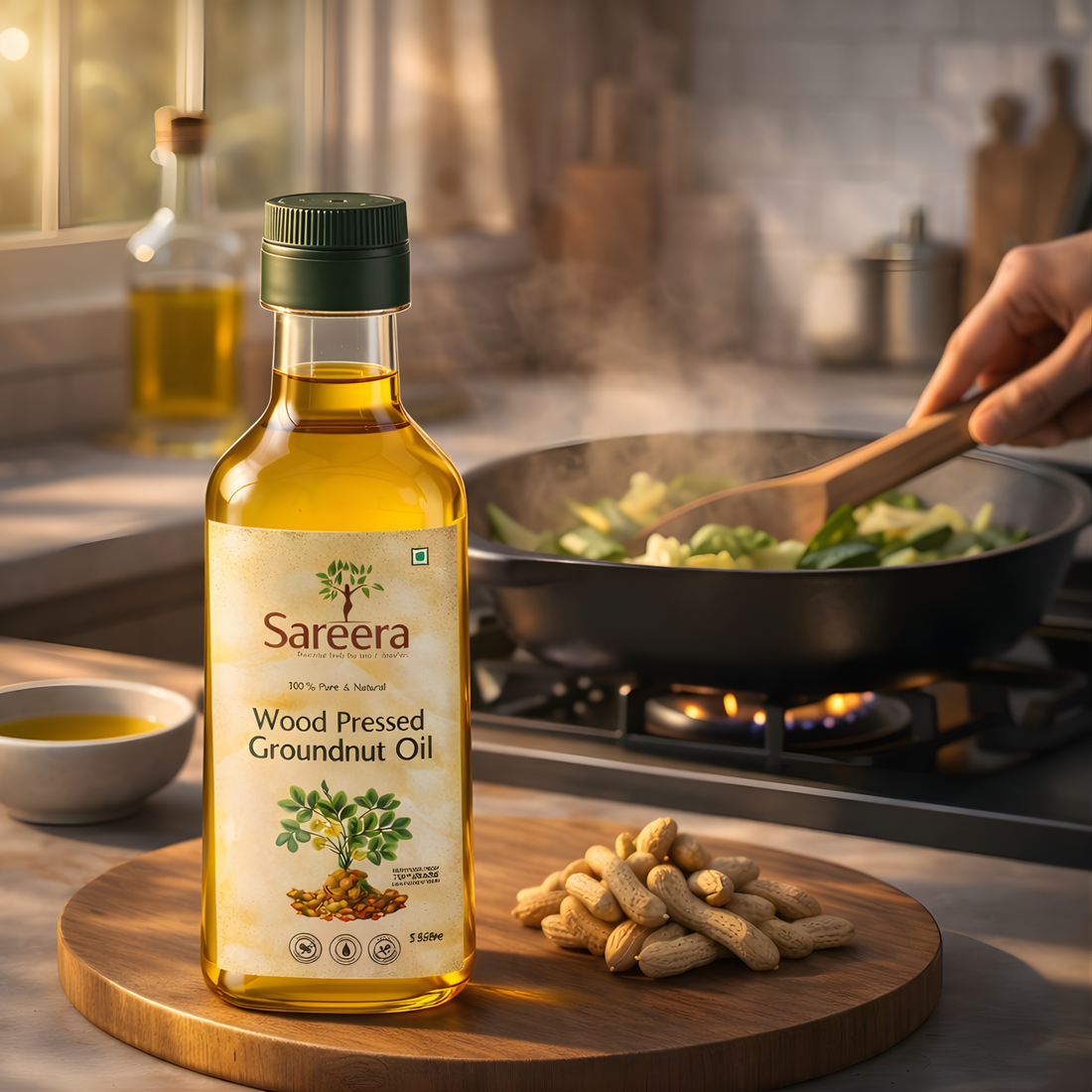 Sareera Wood Pressed Groundnut Oil - 500 ML