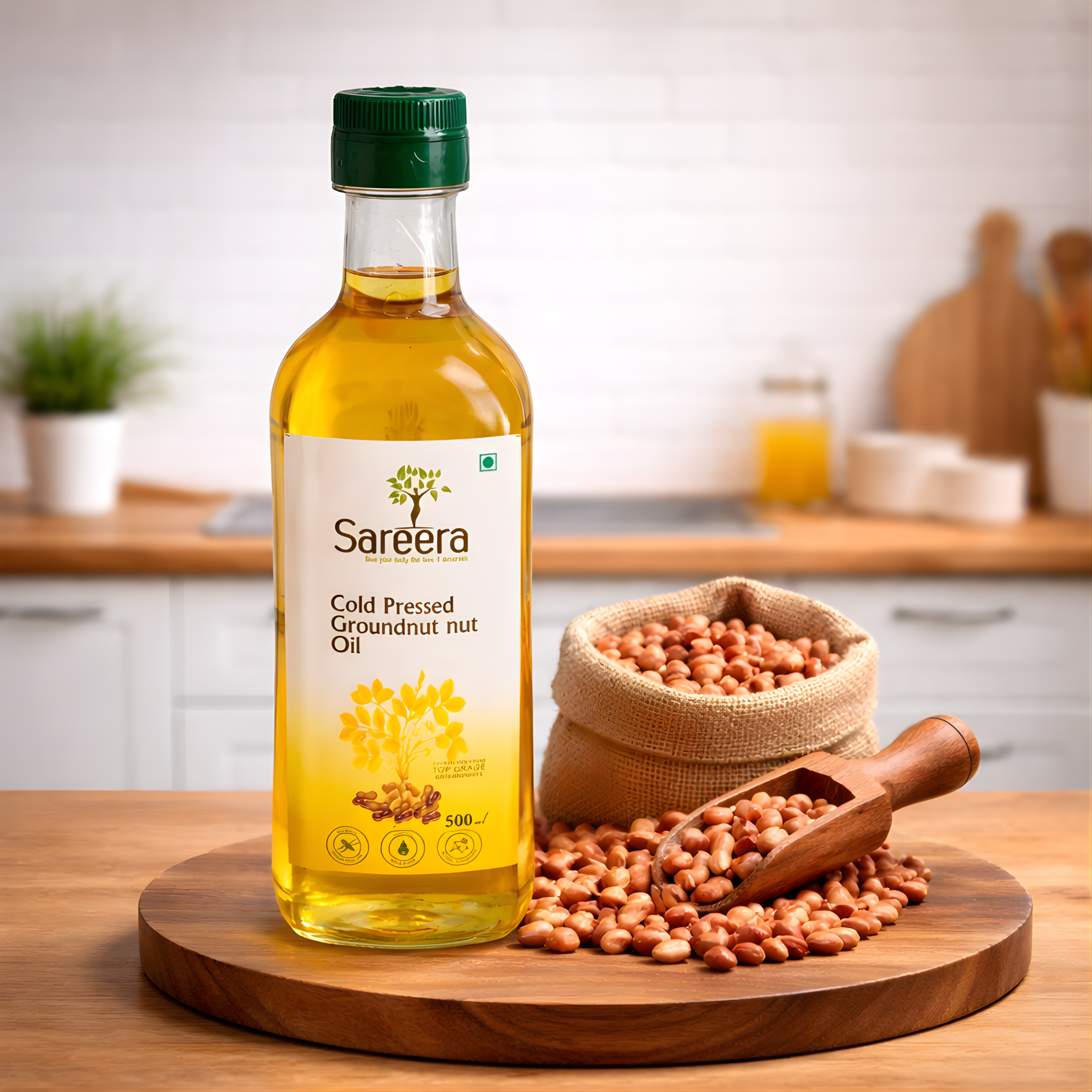 Sareera Cold Pressed Groundnut Oil - 500 ML