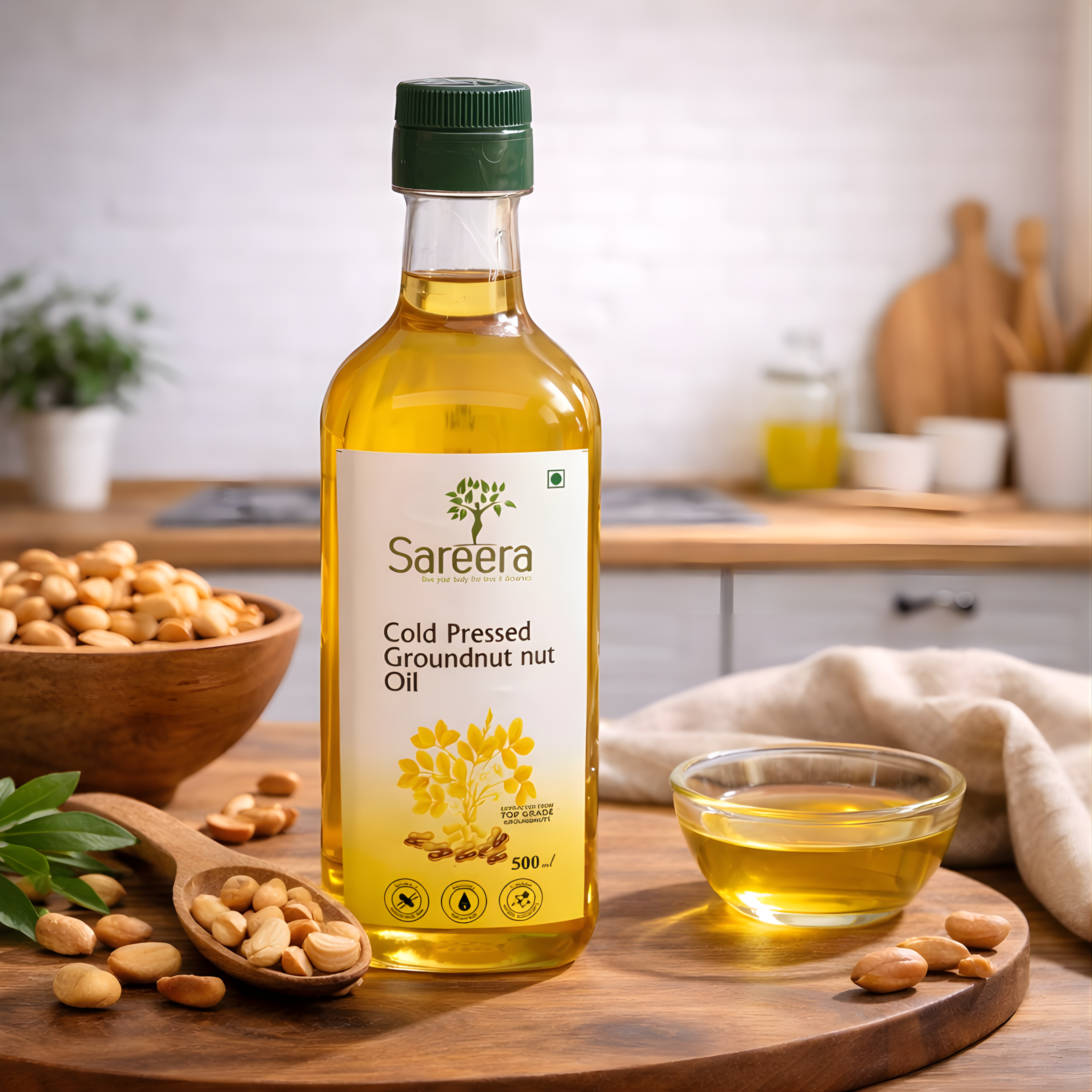 Sareera Cold Pressed Groundnut Oil - 500 ML