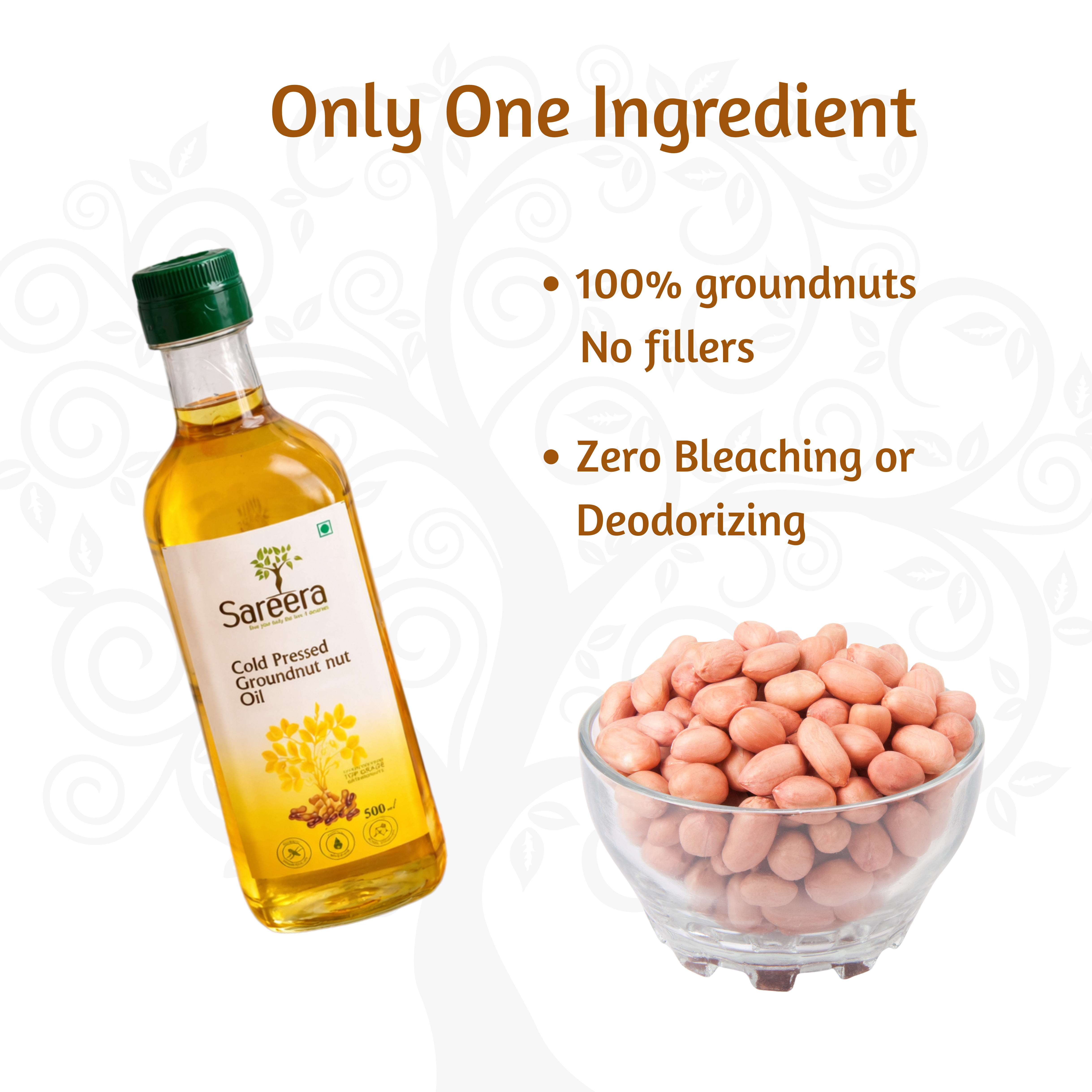 Sareera Cold Pressed Groundnut Oil - 500 ML