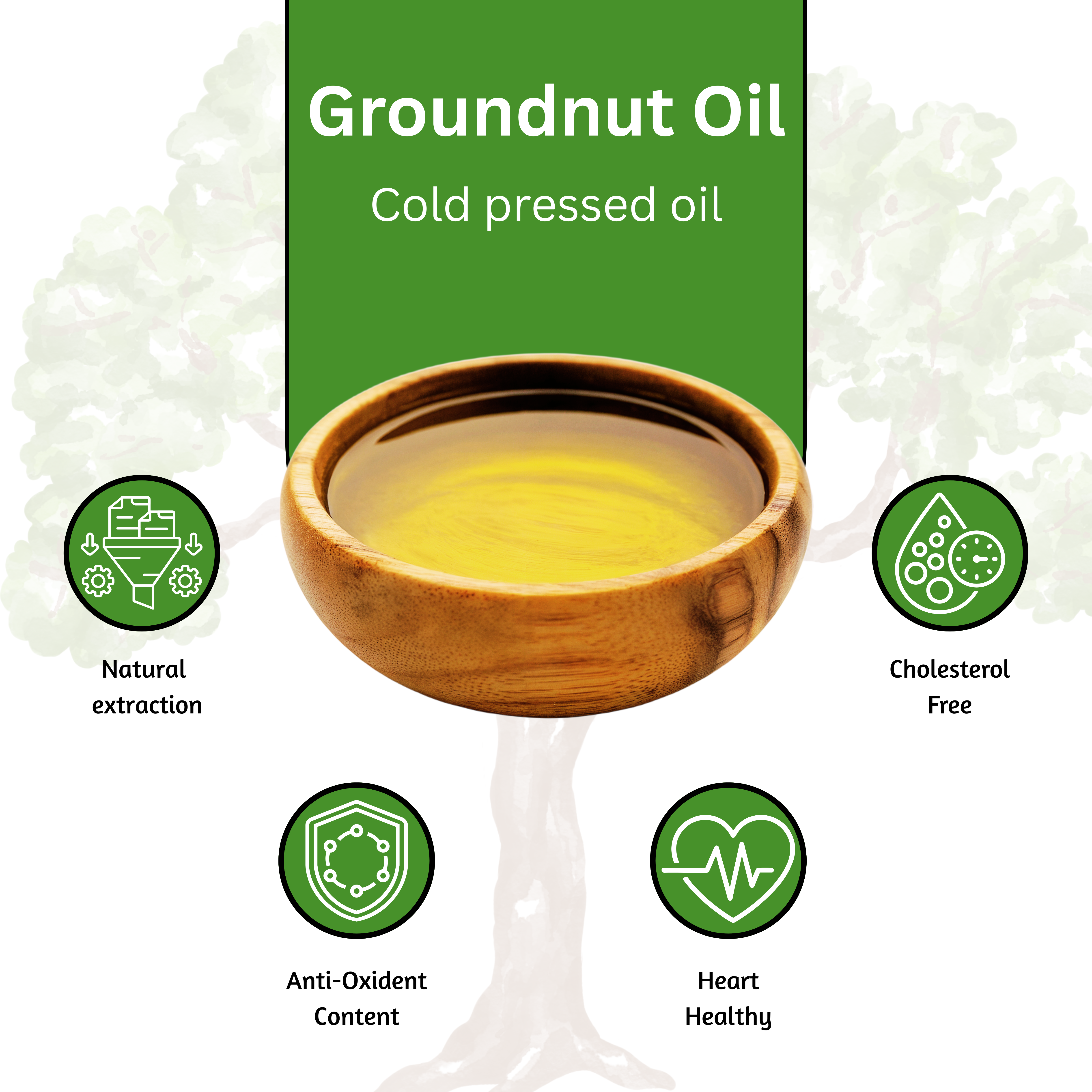 Sareera Cold Pressed Groundnut Oil - 500 ML