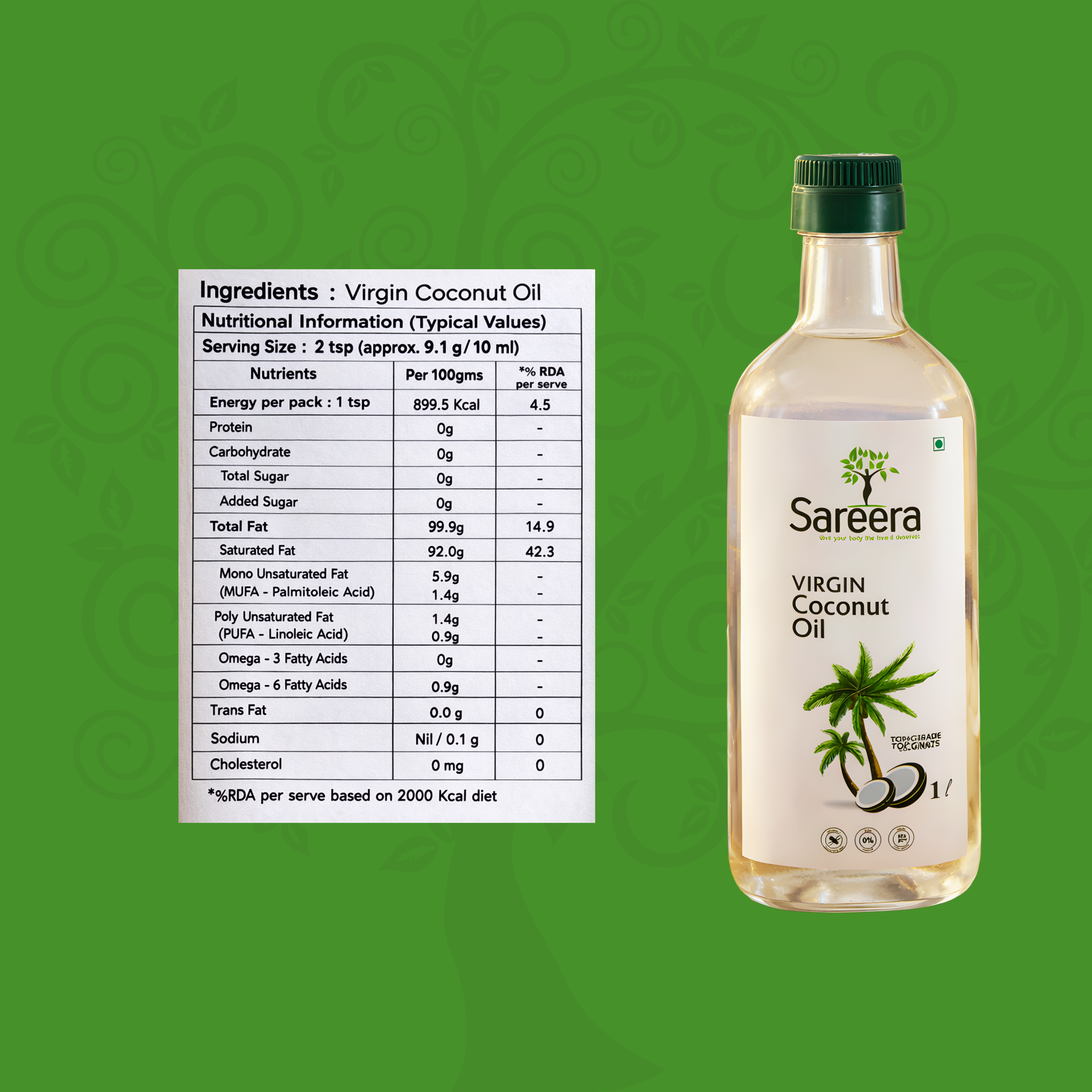 Sareera Virgin Coconut Oil - 1 Ltr